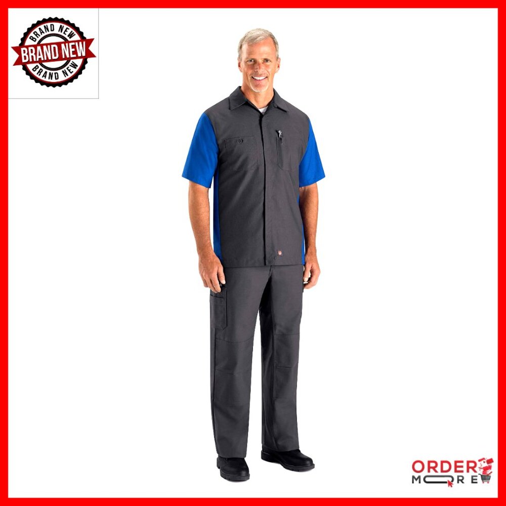 Men's Ripstop Work Shirt, Short Sleeve, Button Front, Regular Fit